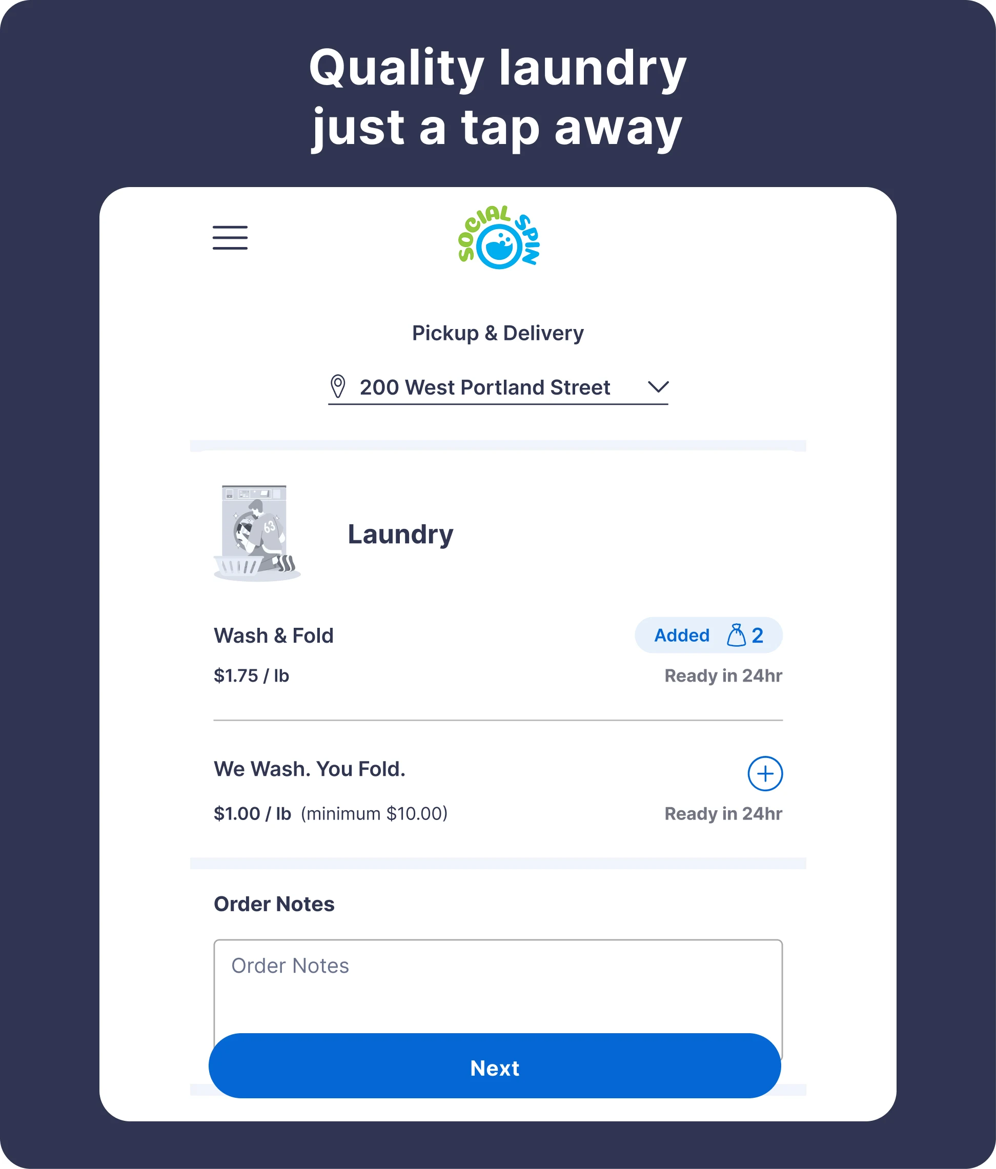 Social Spin Laundry screenshot